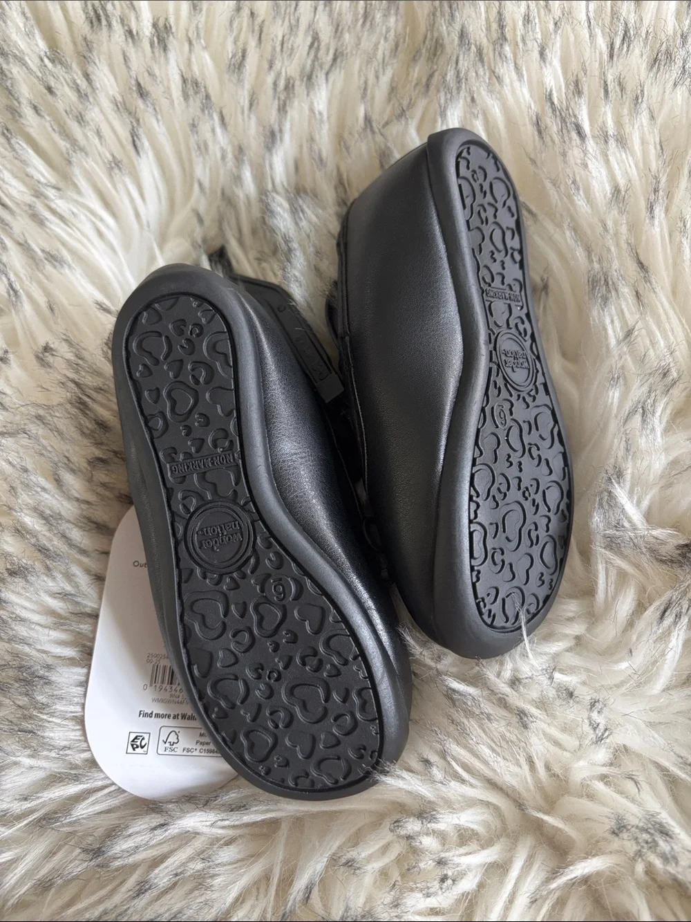 NWT Baby Girl Black Mary Jane Dress Shoes with Bow (Size 6)